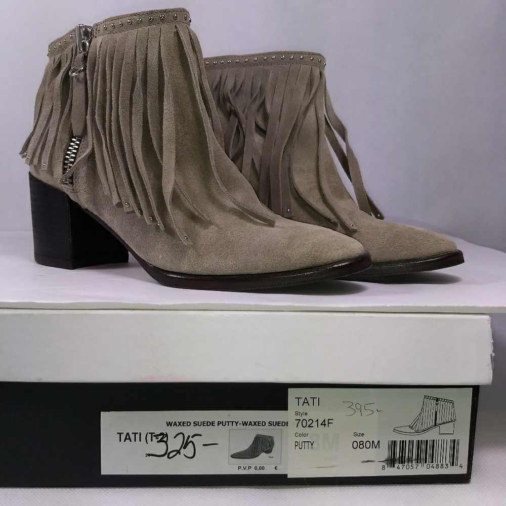 NWT Tati Fringe Etienne Aigner Leather Booties